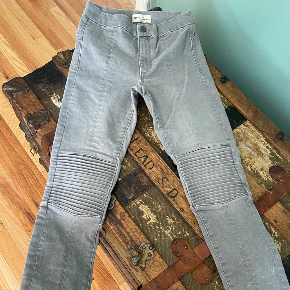 GAP TRUE SKINNY JEANS PETITE GREY GRAY SHORT ANKLE SIZE 25 - Picture 4 of 15